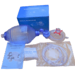 Trusa resuscitare cu balon Ruben din PVC, cu tub oxigen, rezervor si masca